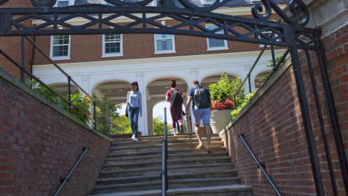 students on campus