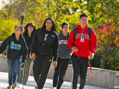 students on campus